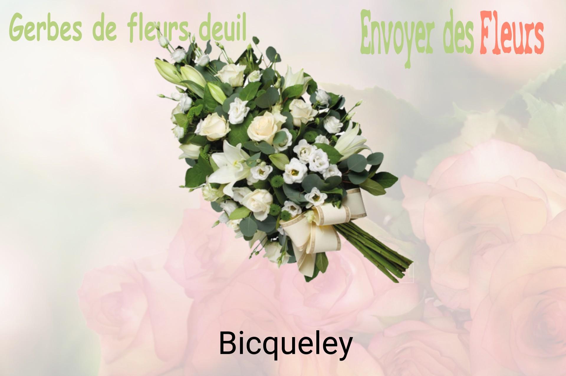 Gerbe de fleurs de deuil livrée à Bicqueley